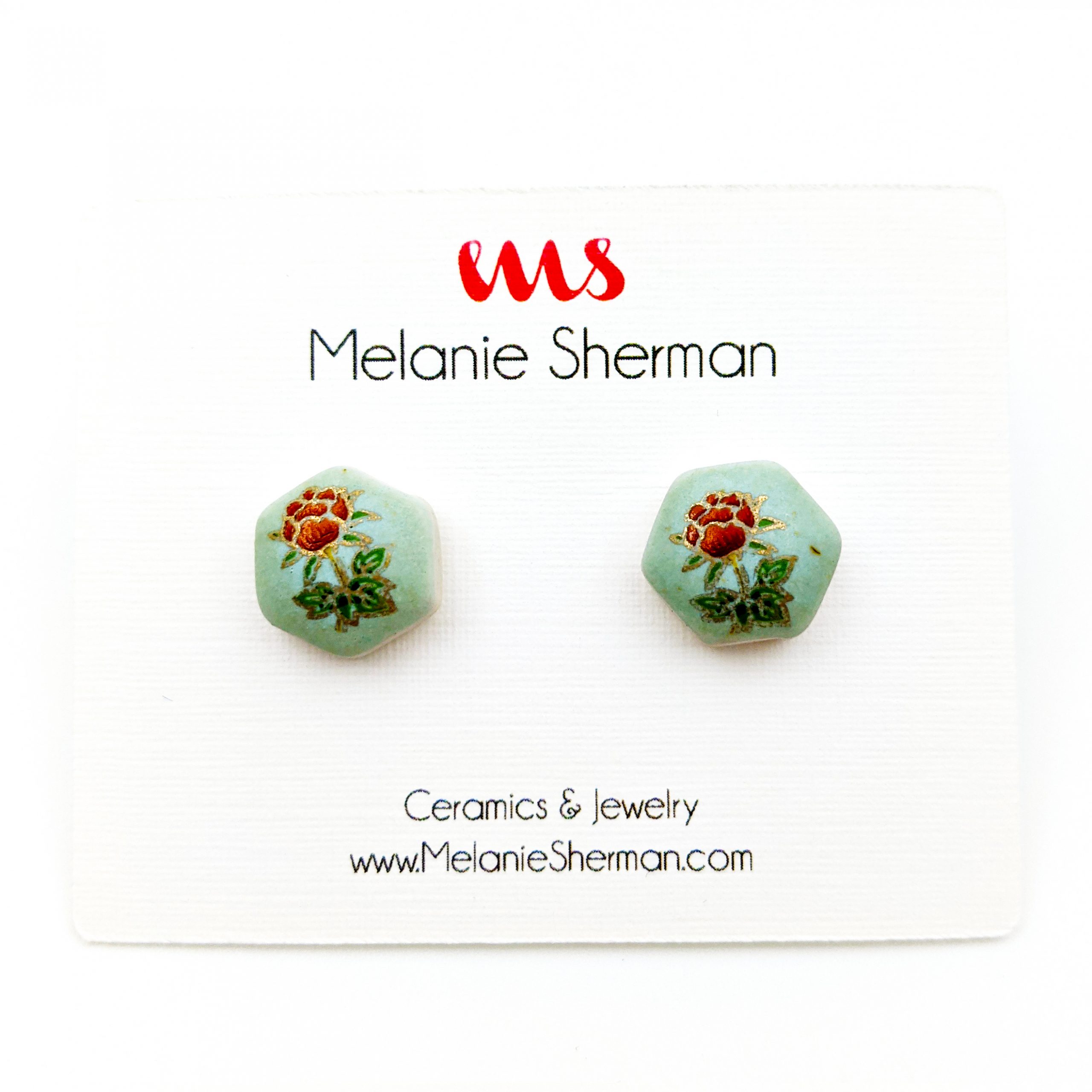 Studs-porcelain-vintage-japanese-flower-rose-blue-Melanie-Sherman-01-01
